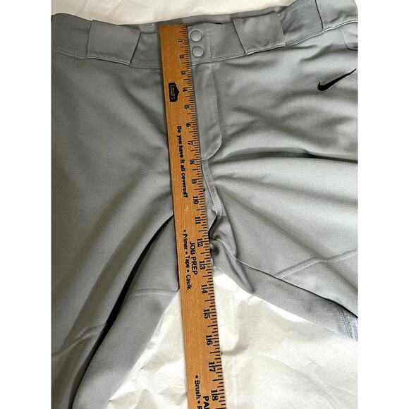 Nike mens size L baseball pants grey buttonfly pockets - Picture 4 of 7